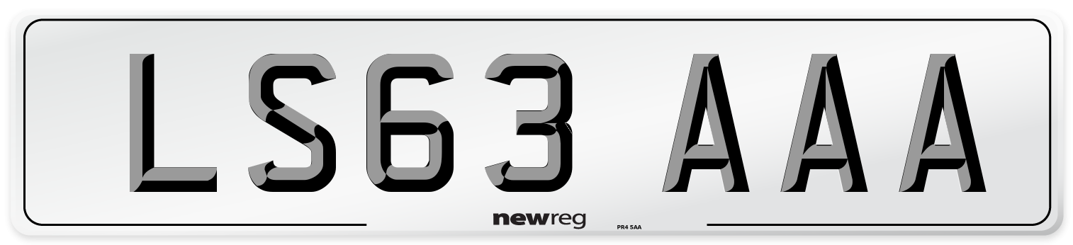 LS63 AAA Number Plate from New Reg